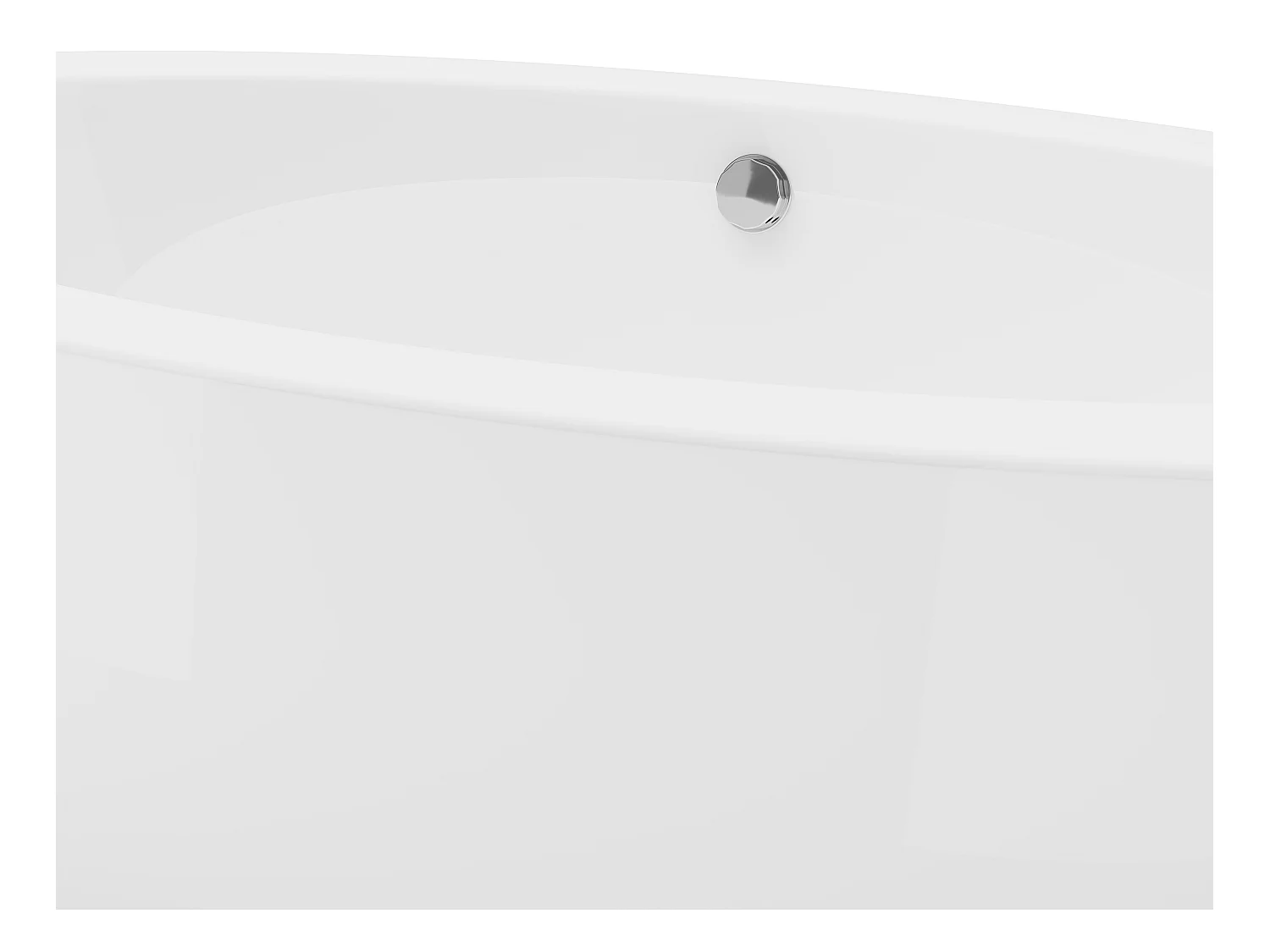 Baignoire îlot ovale - 251 L - 185 x 90 x 58 cm - Blanche - Acrylique - MARMATI