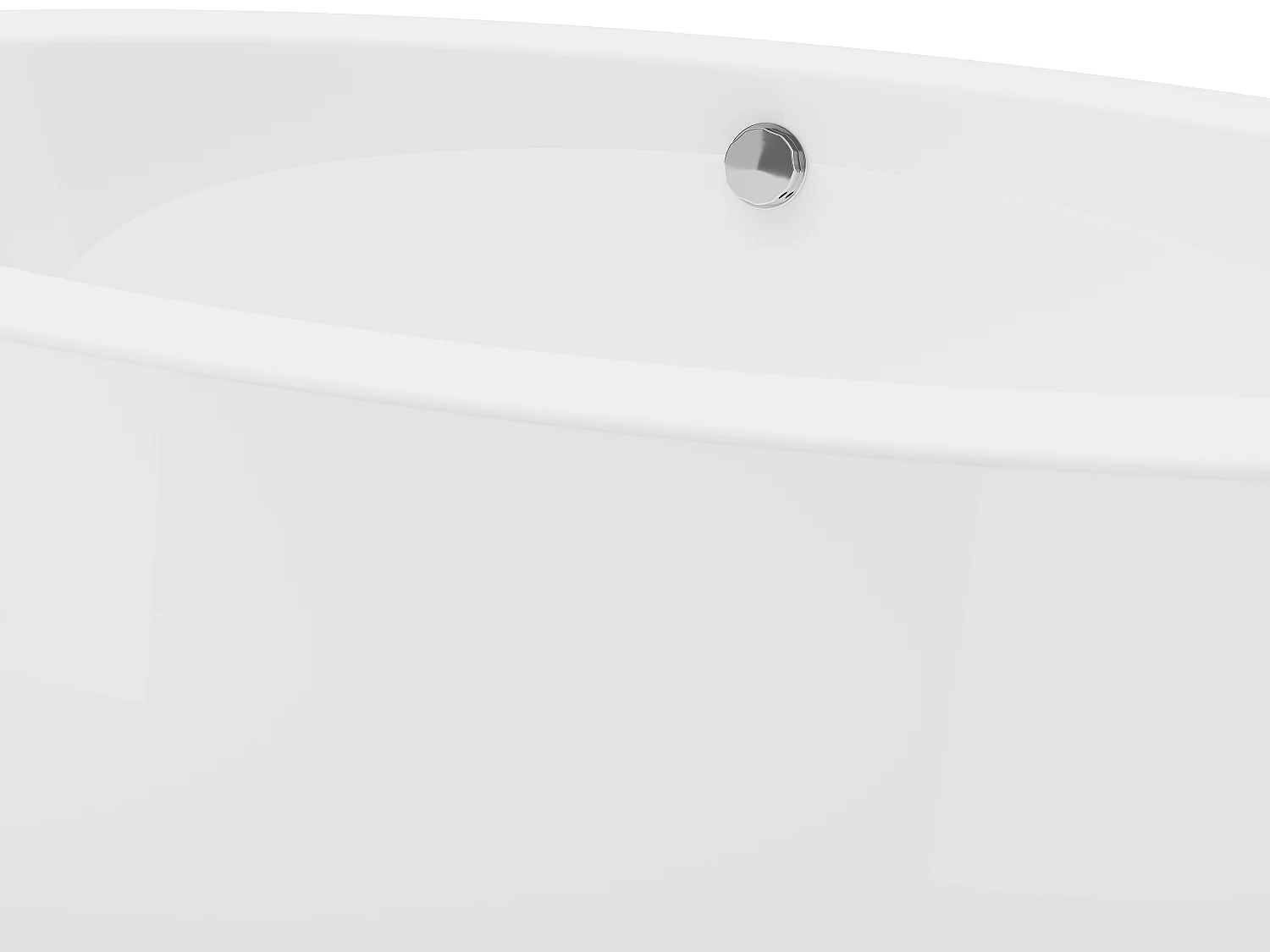 Baignoire îlot ovale - 251 L - 185 x 90 x 58 cm - Blanche - Acrylique - MARMATI