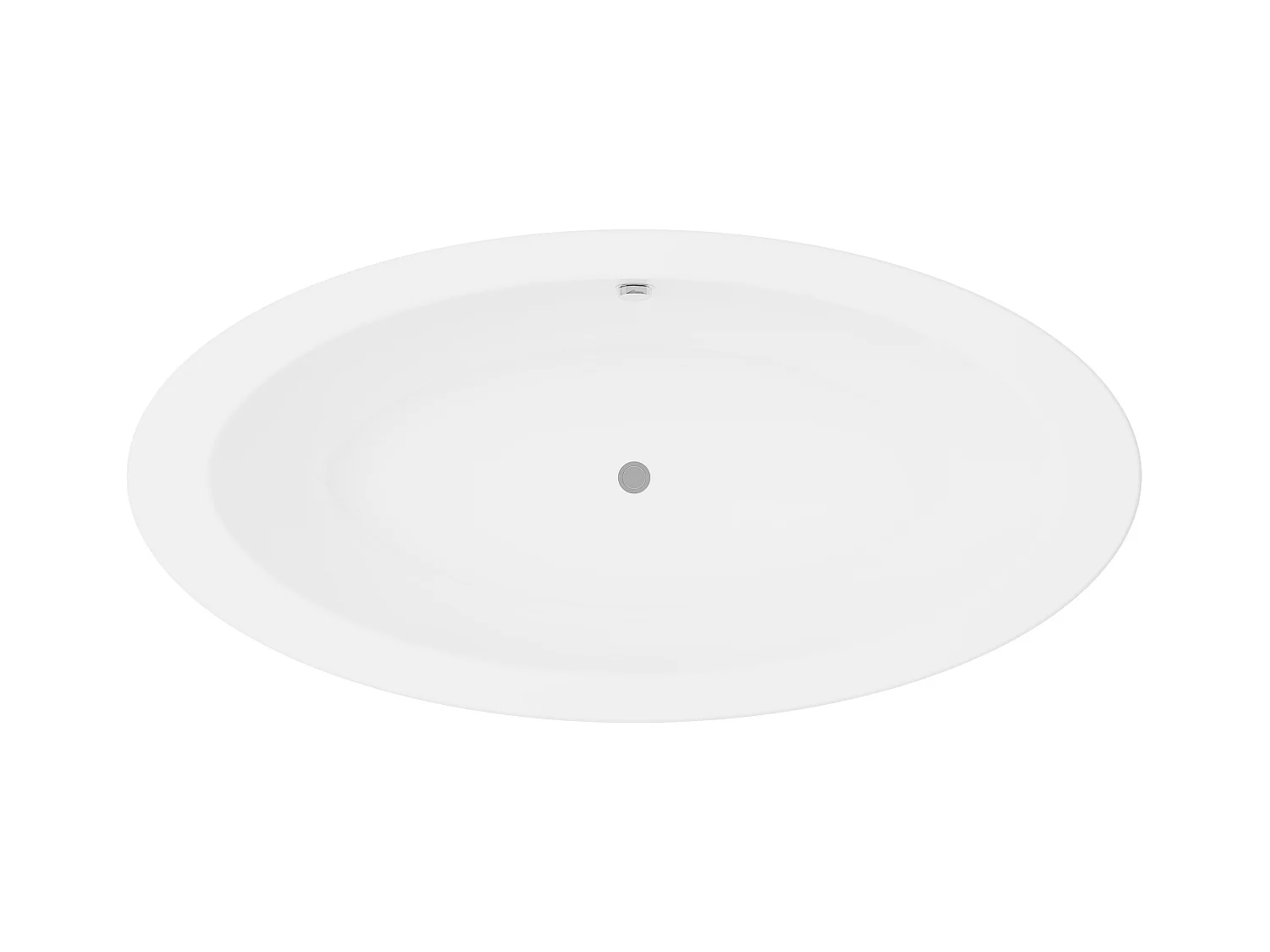 Banheira clássica oval de 251 L 185 x 90 x 50 cm preta em acrílico - MARMATI