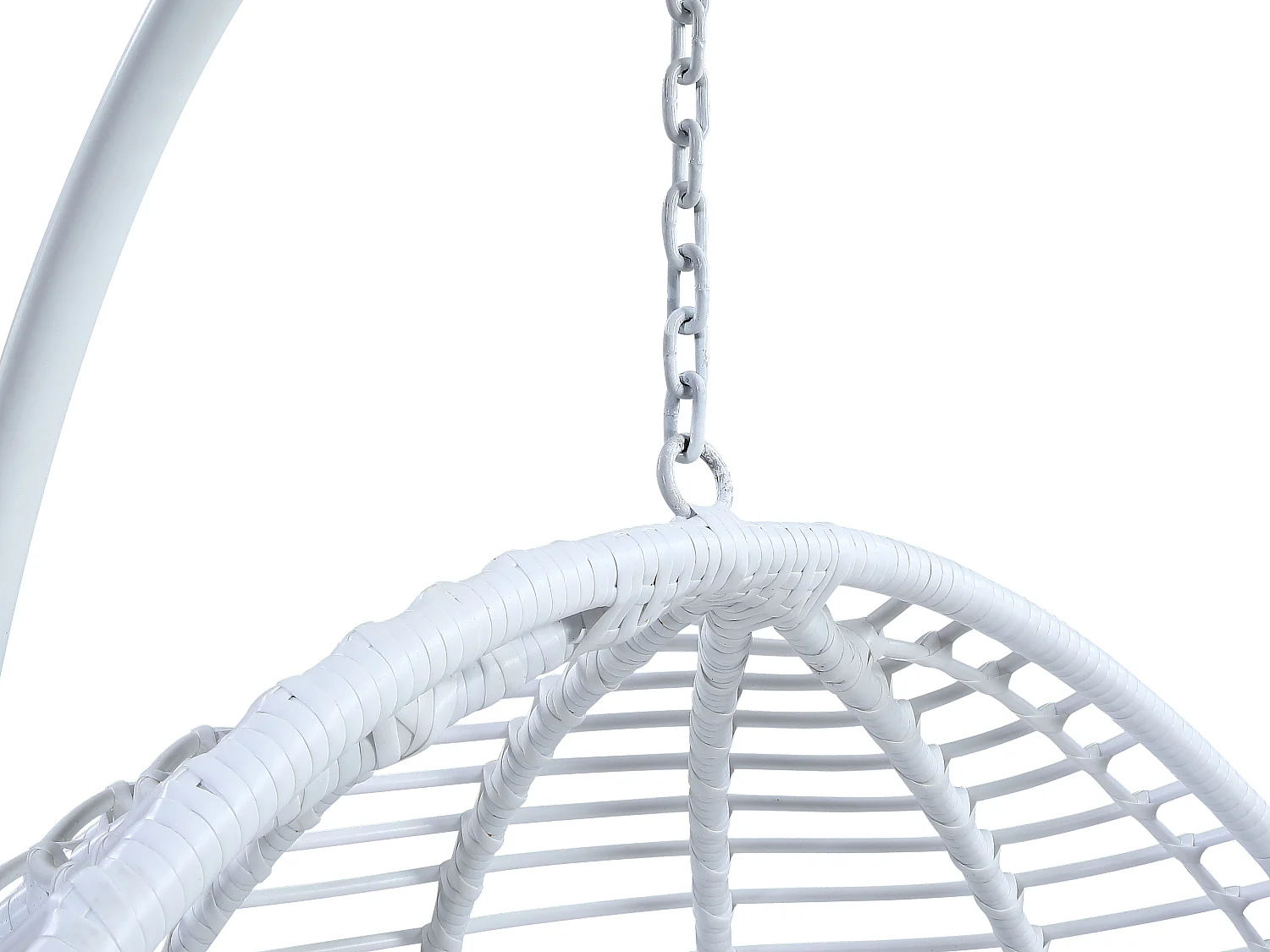 Hangstoel van gevlochten hars - Wit - BONTOC