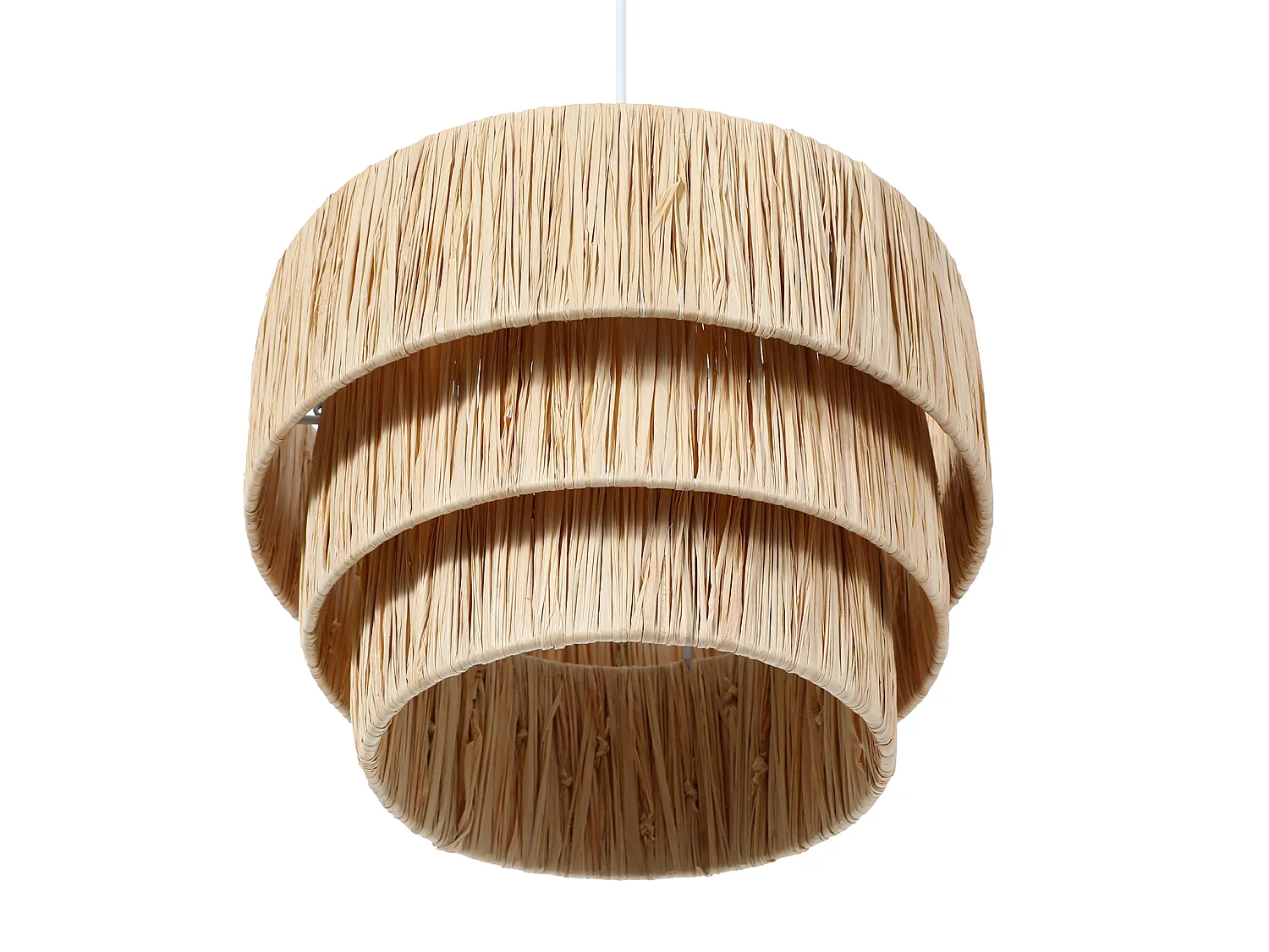 Suspension en raphia - D. 30 x H. 171 cm - Naturel  - SARNIA