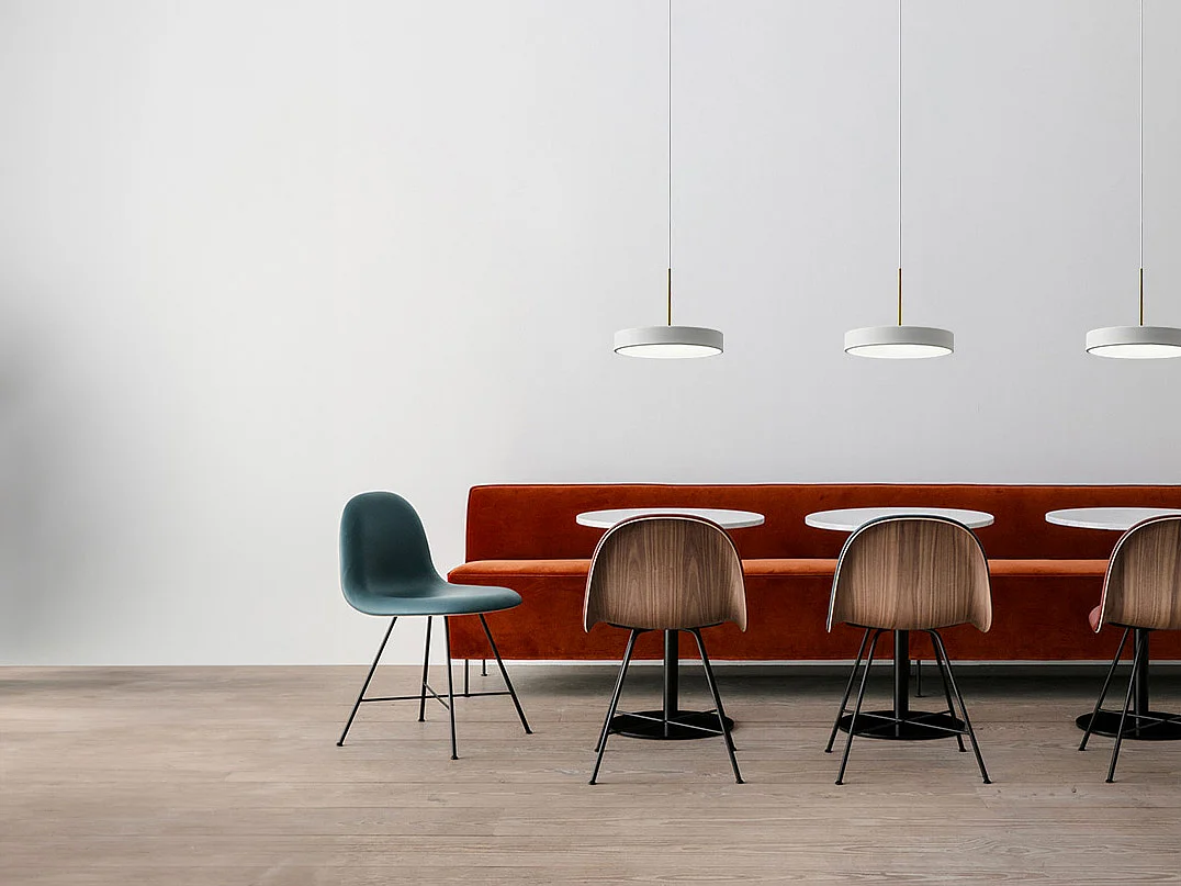 Lustre LED design rond en métal - 3 sources lumineuses - D. 45 cm - Blanc - VAUGHAN
