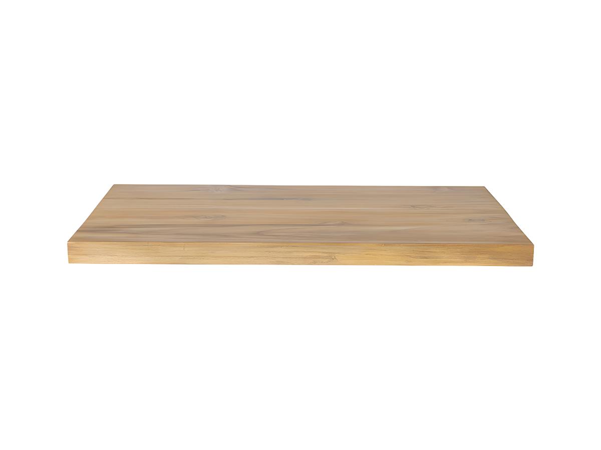 Waschtischplatte hängend - 80 x 50 cm - Helles Teakholz - SUKAWATI günstig online kaufen