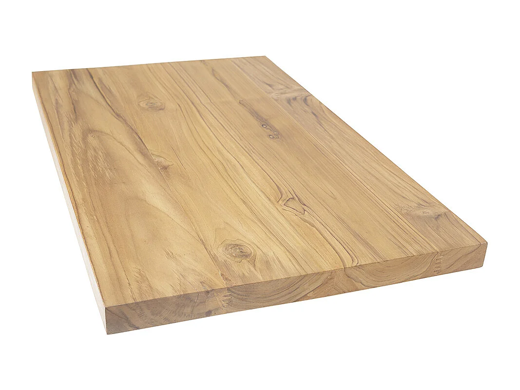 Waschtischplatte hängend - 80 x 50 cm - Helles Teakholz - SUKAWATI