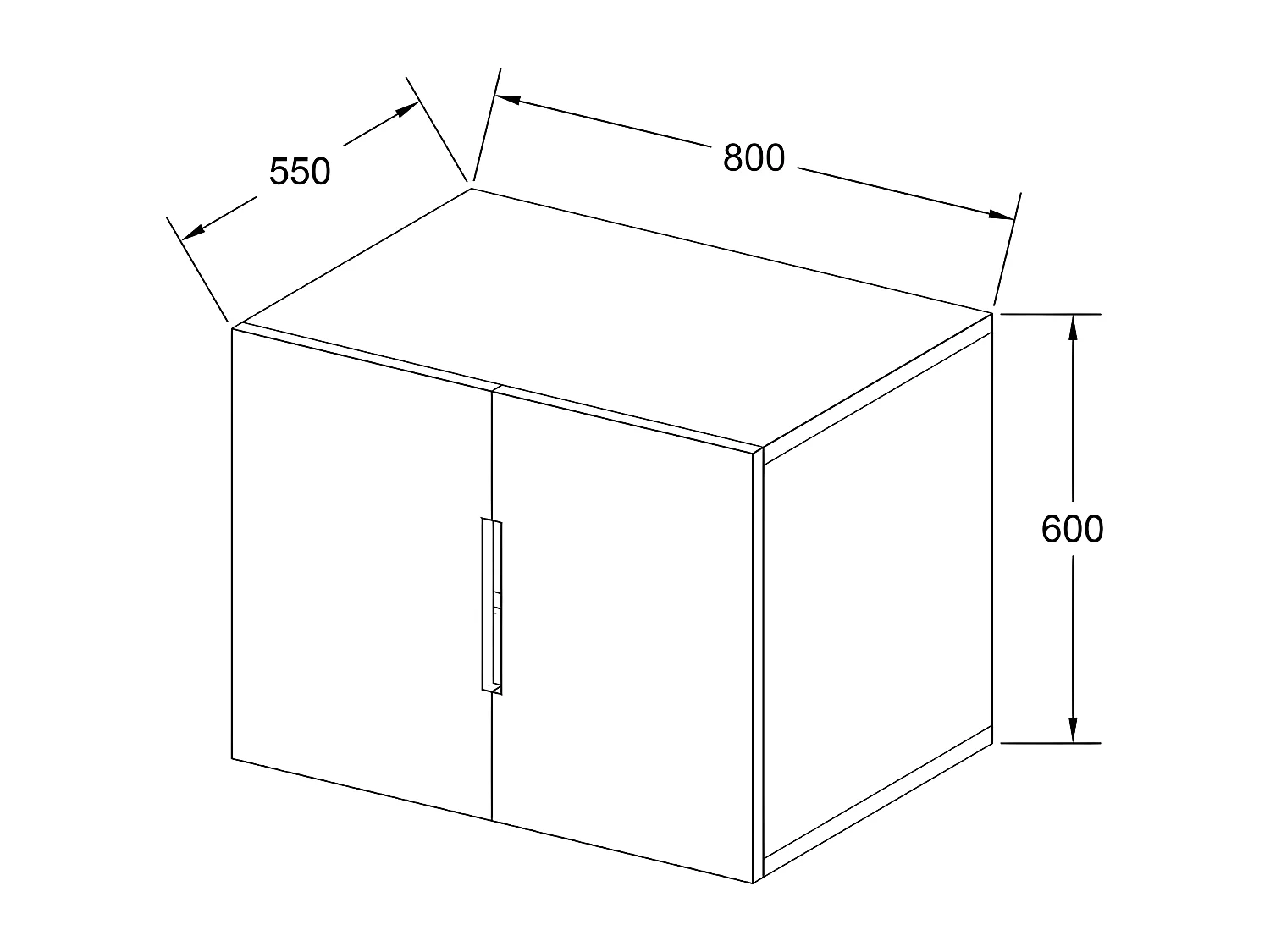 Meuble sous vasque suspendu en teck clair - 80 cm - SAWAN