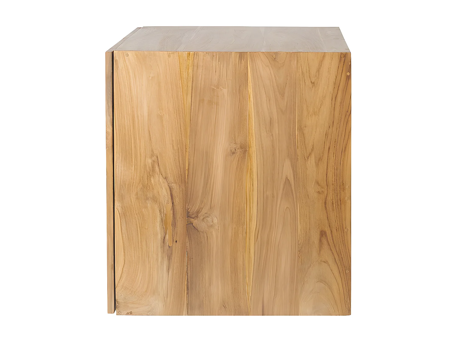 Meuble sous vasque suspendu en teck clair - 80 cm - SAWAN