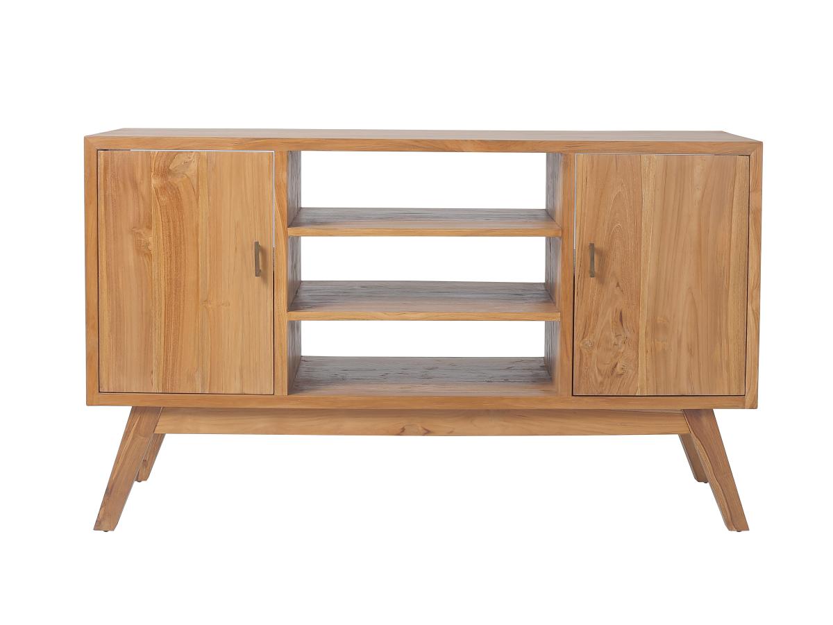 Waschbeckenunterschrank - Teakholz - 135 cm - GIANYAR günstig online kaufen