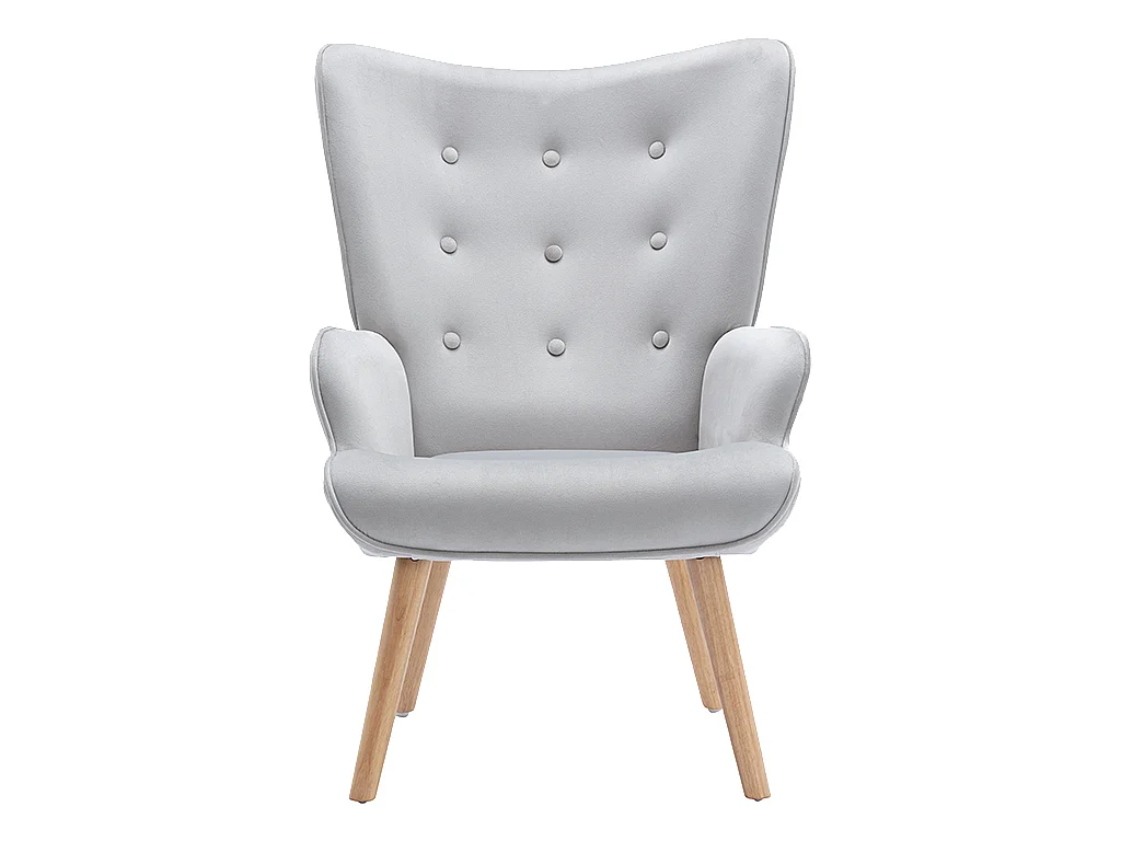 Fauteuil van velours VATELY - Grijs