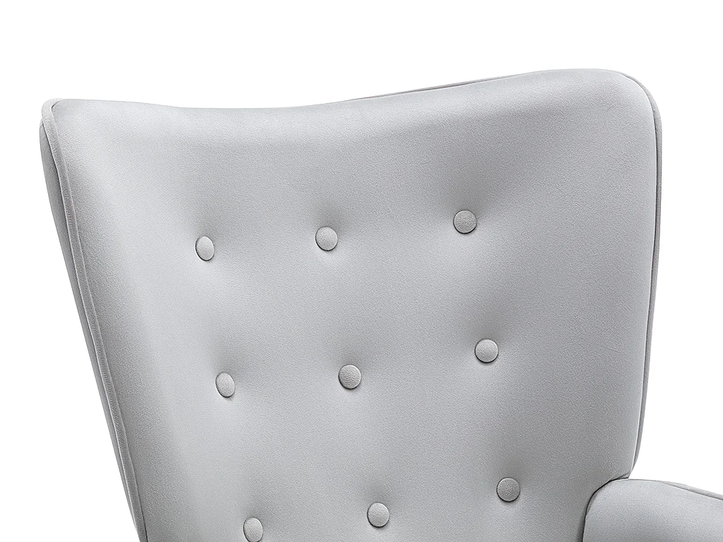 Fauteuil van velours VATELY - Grijs