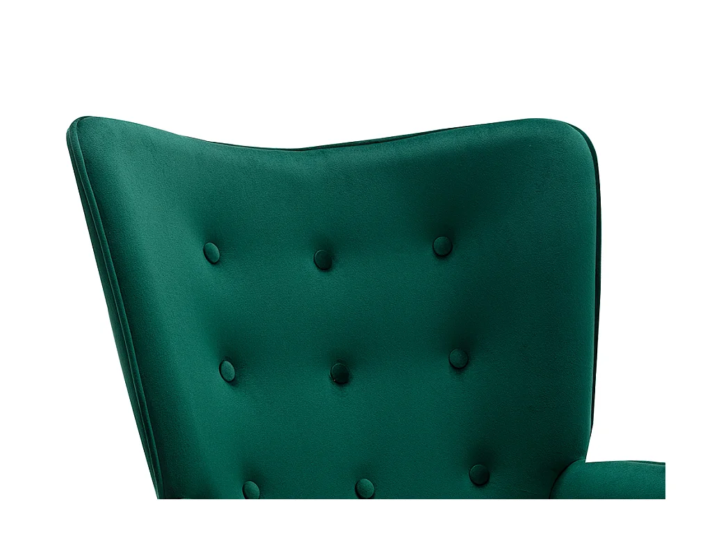 Sillón de terciopelo verde VATELY