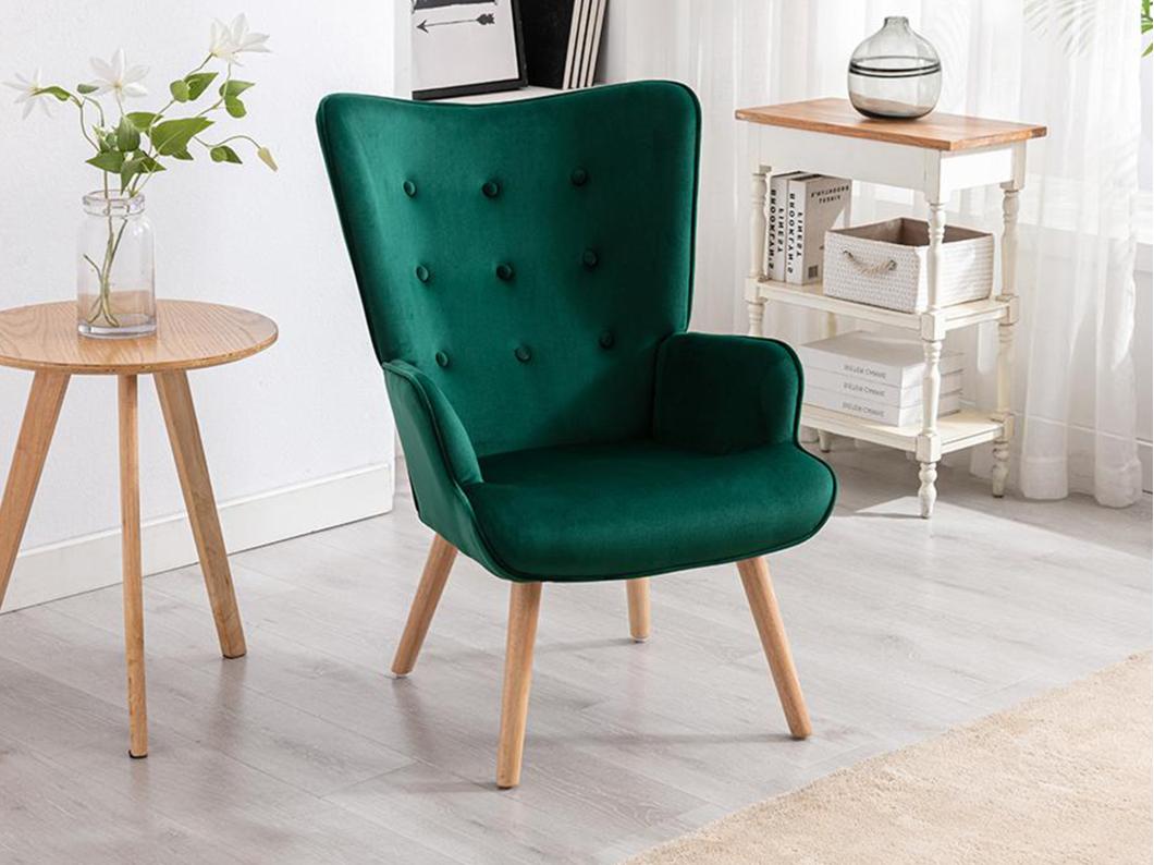 Poltrona in Velluto Verde - VATELY