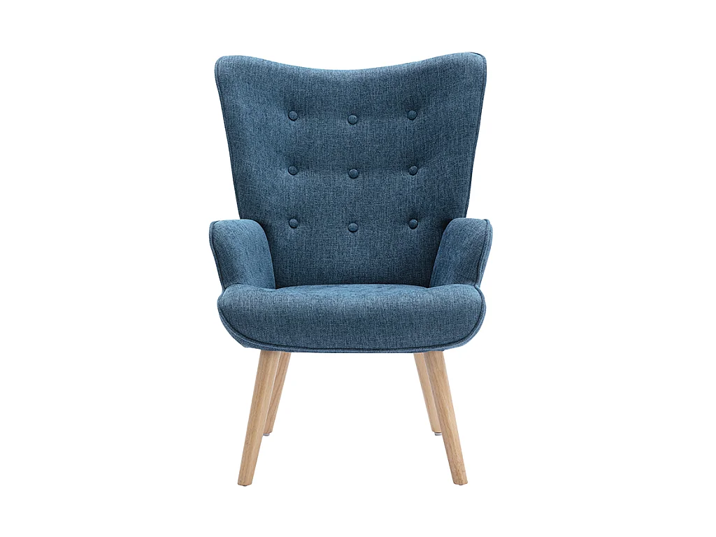 Sillón de tela azul VATELY