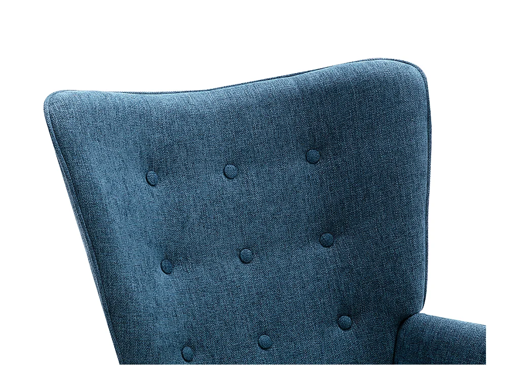 Sillón de tela azul VATELY