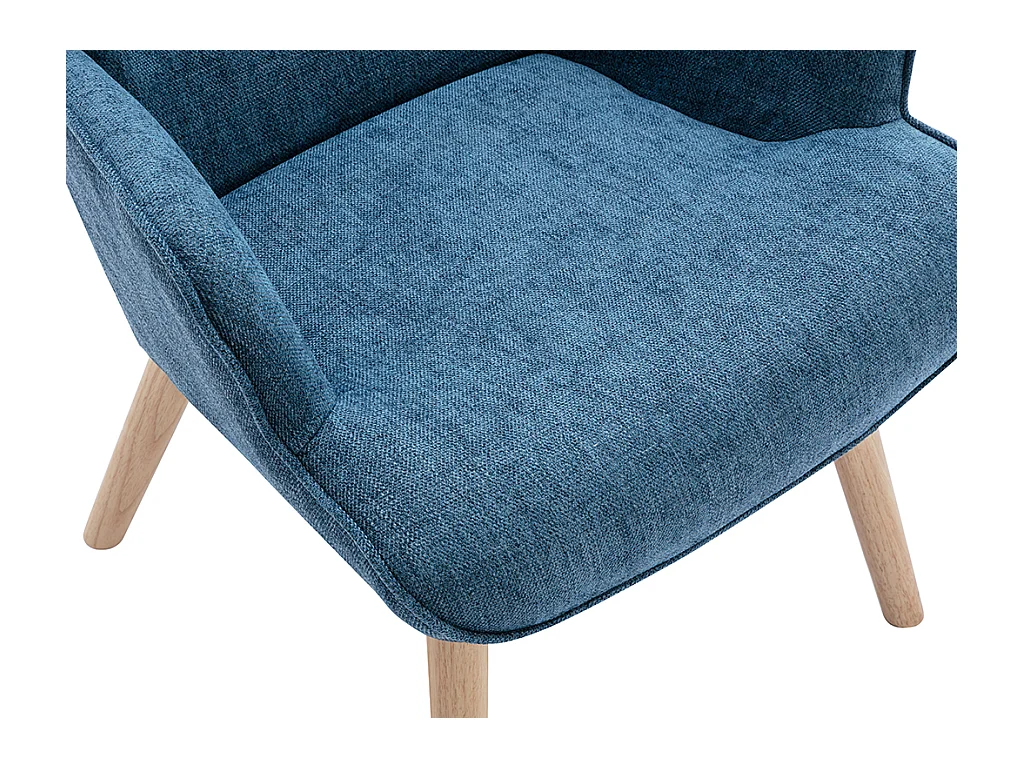 Sillón de tela azul VATELY