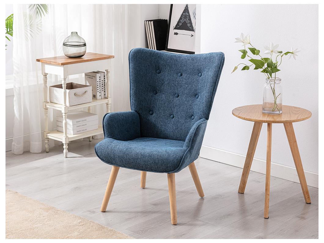 Sessel - Stoff - Blau - VATELY