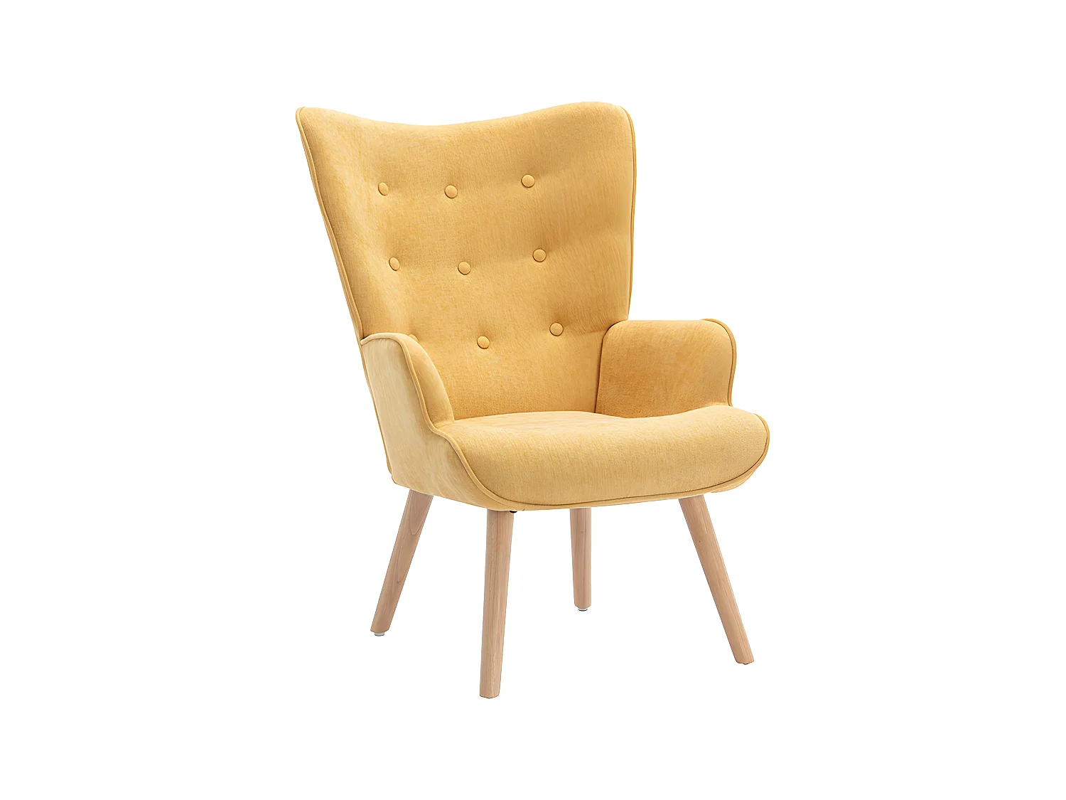 Sessel - Stoff - Senfgelb - VATELY