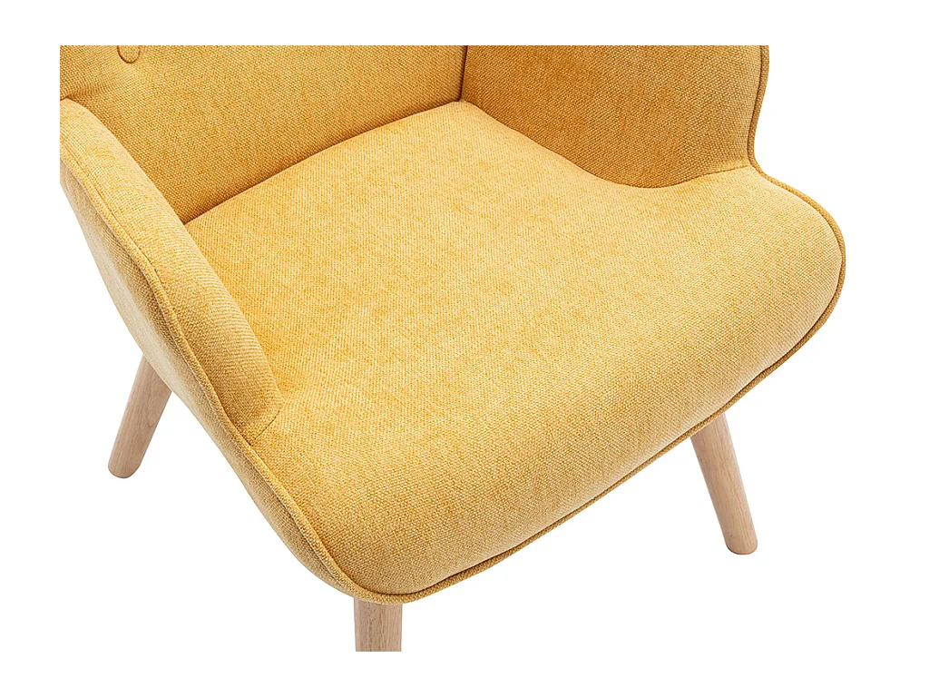 Sessel - Stoff - Senfgelb - VATELY