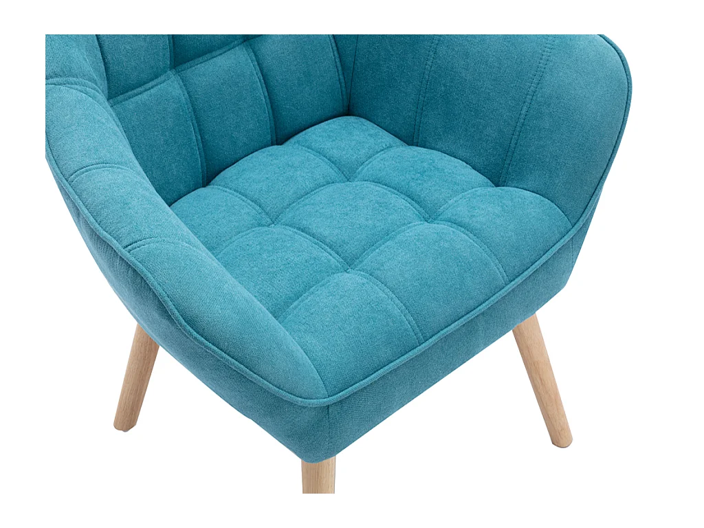 Sillón de tela azul CASERTA