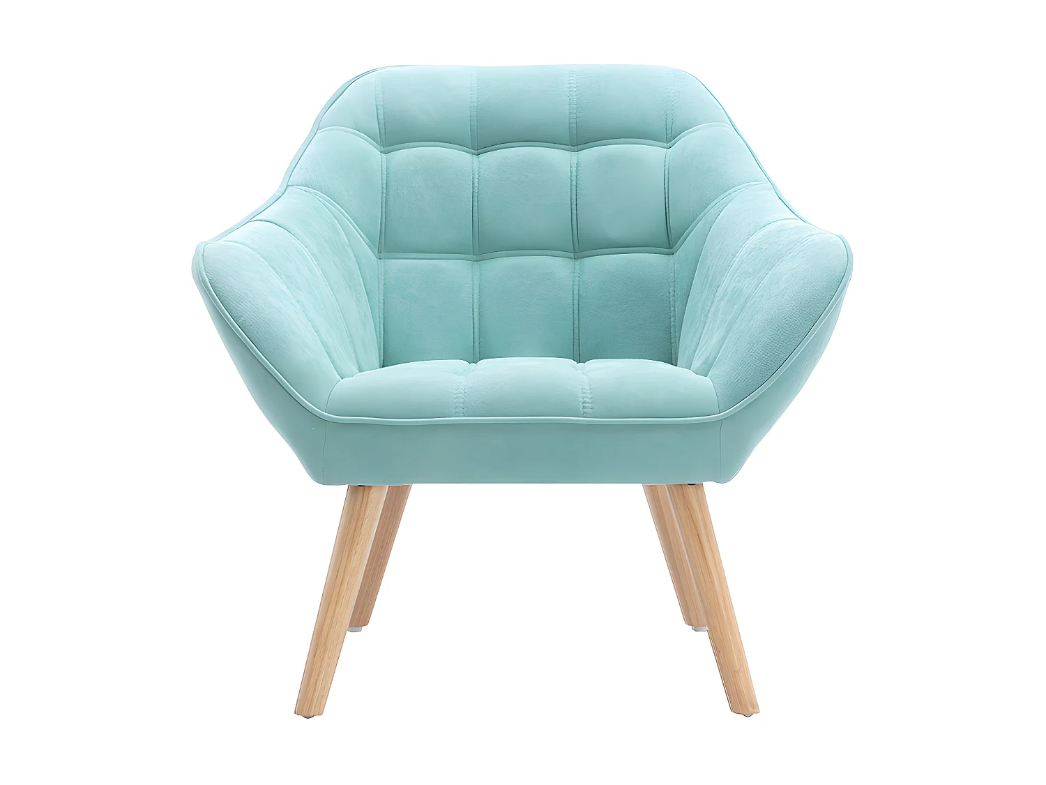 Fauteuil en tissu vert d'eau CASERTA