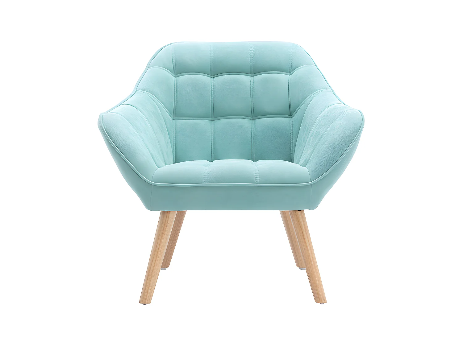 Lenestol i sjøgrønn tekstilstoff CASERTA