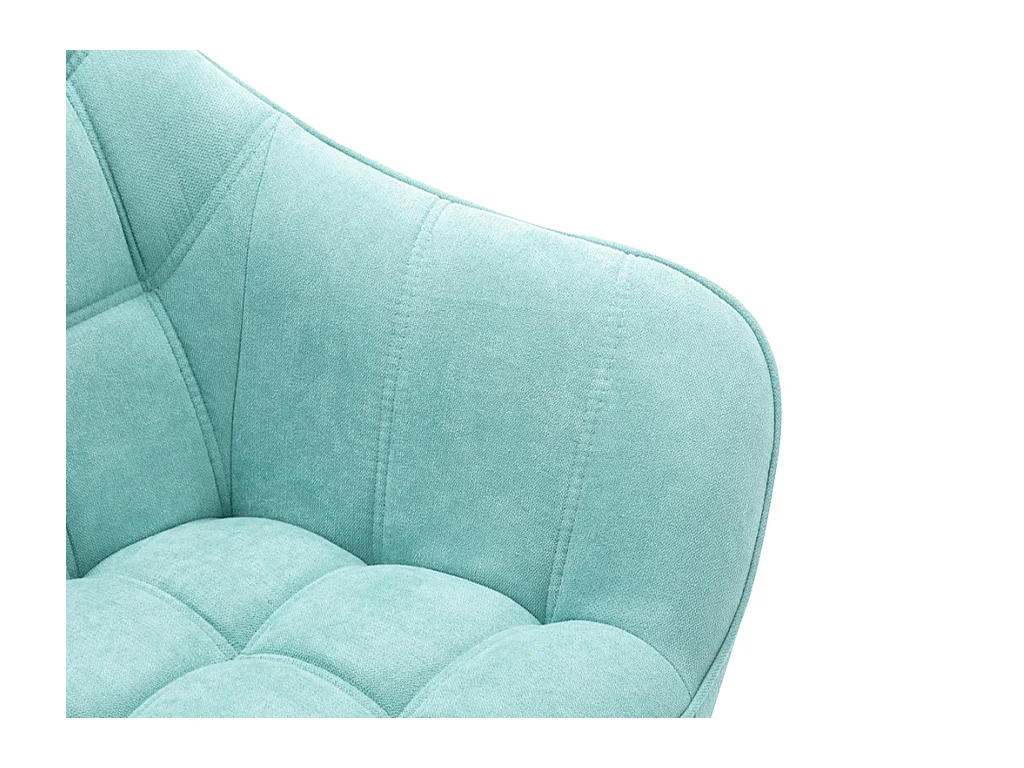 Lenestol i sjøgrønn tekstilstoff CASERTA