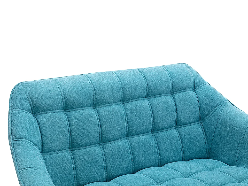 Sofa 2-Sitzer - Stoff - Blau - CASERTA