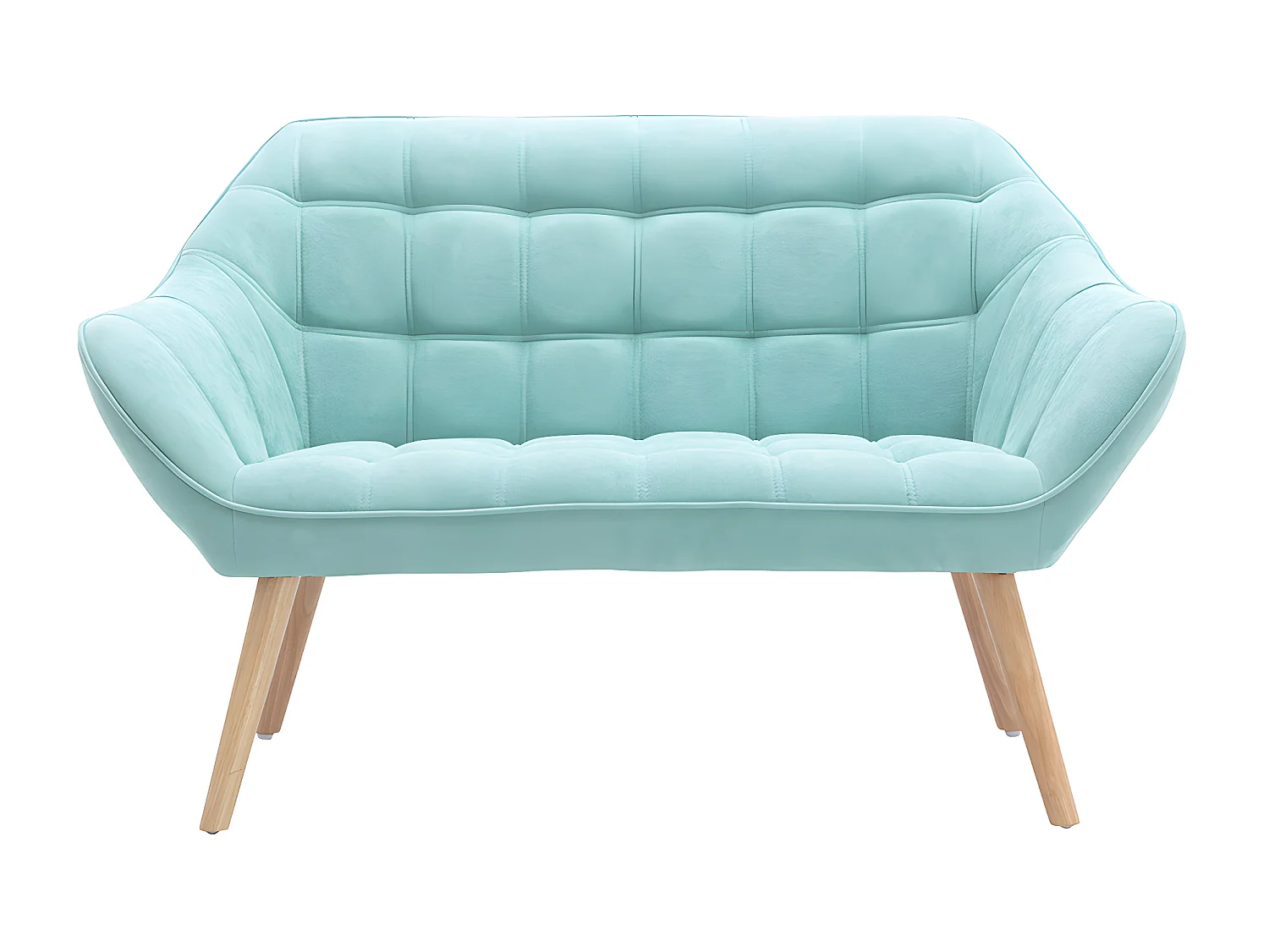 Divano 2 posti in Tessuto Verde acqua - CASERTA