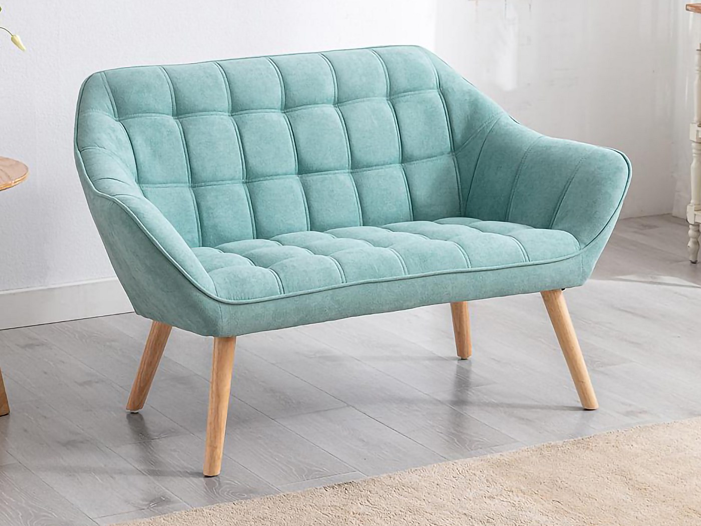 Lot De 2 Canapés En Cuir Vert Roche Bobois - Structure Merisier - Comme Neufs