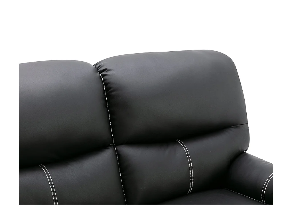 Tweezits relaxbank CANBY - Kunstleer - Zwart