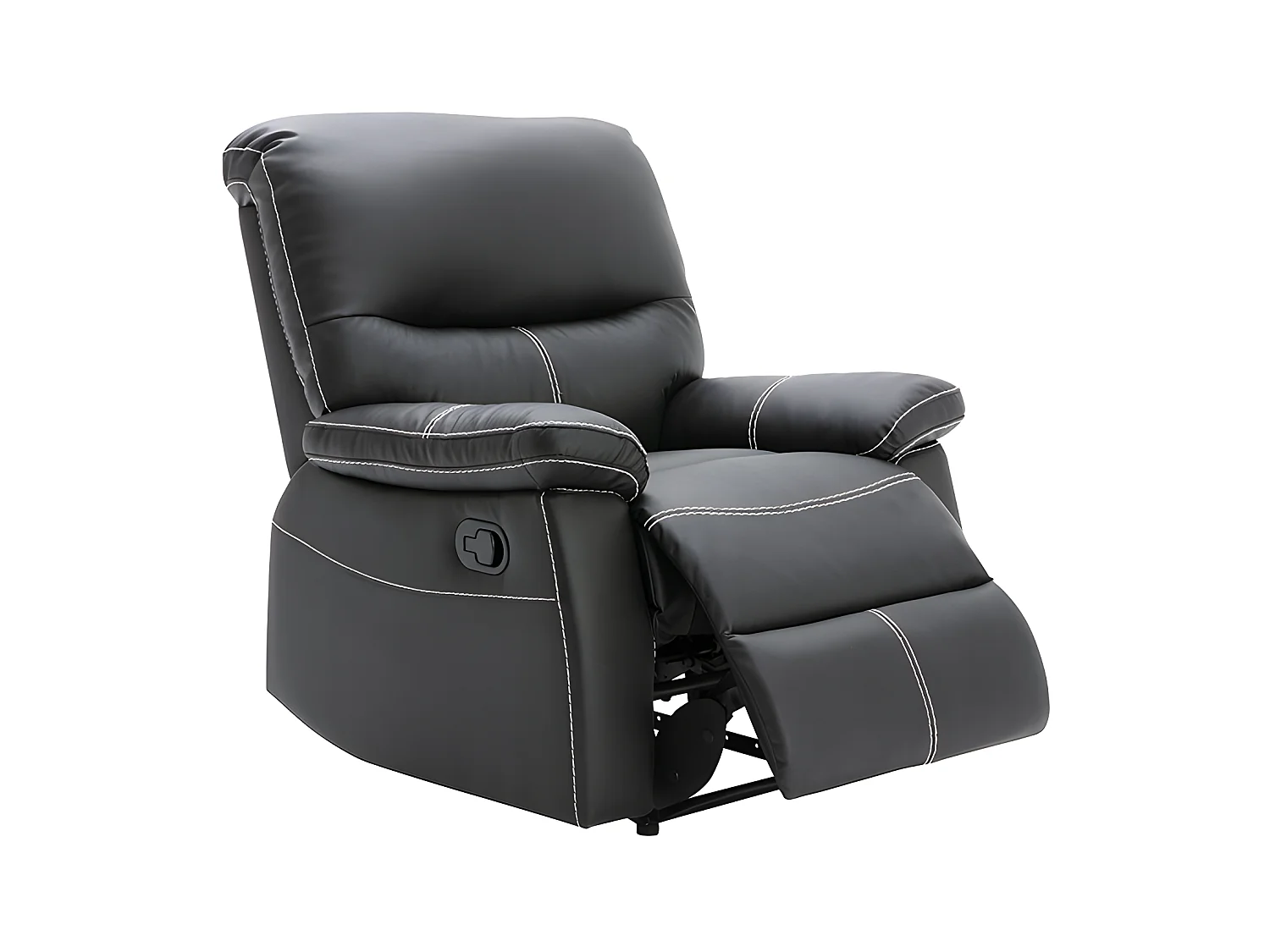 Relaxsessel - Kunstleder - Schwarz - CANBY