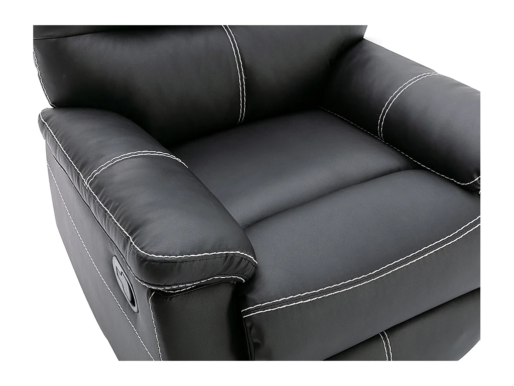 Relaxsessel - Kunstleder - Schwarz - CANBY