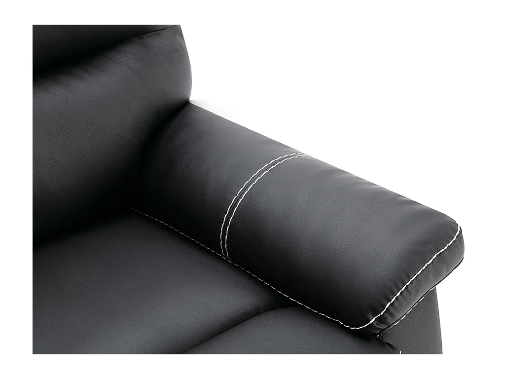 Relaxsessel - Kunstleder - Schwarz - CANBY