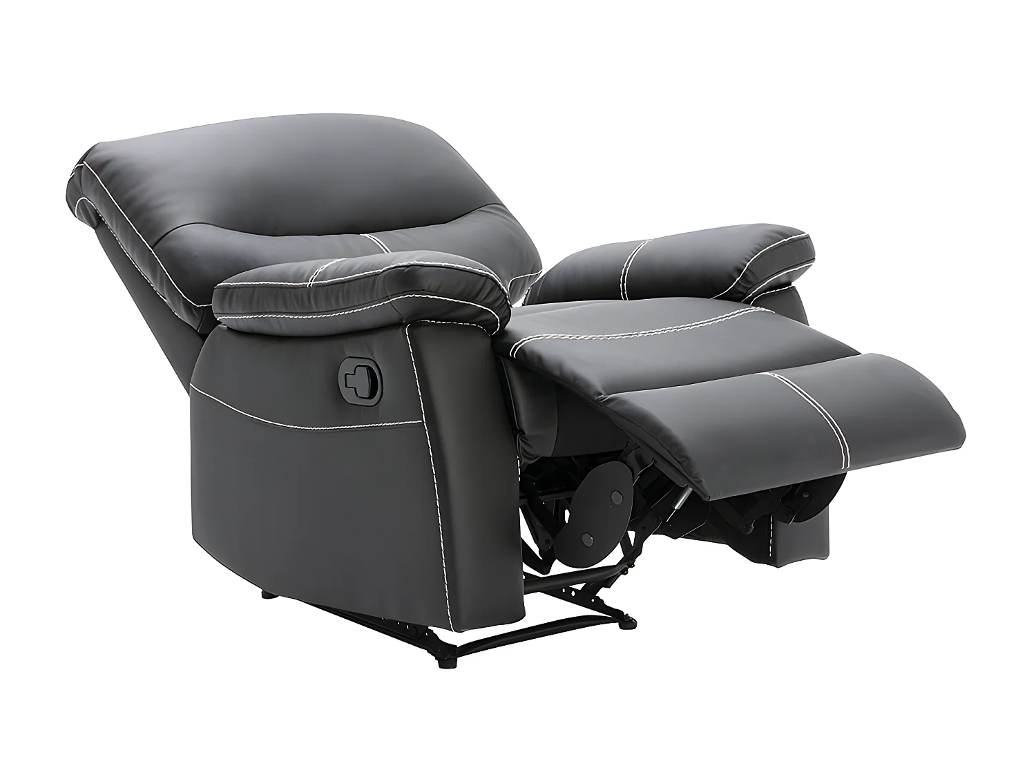 Poltrona relax in Similpelle Nero - CANBY