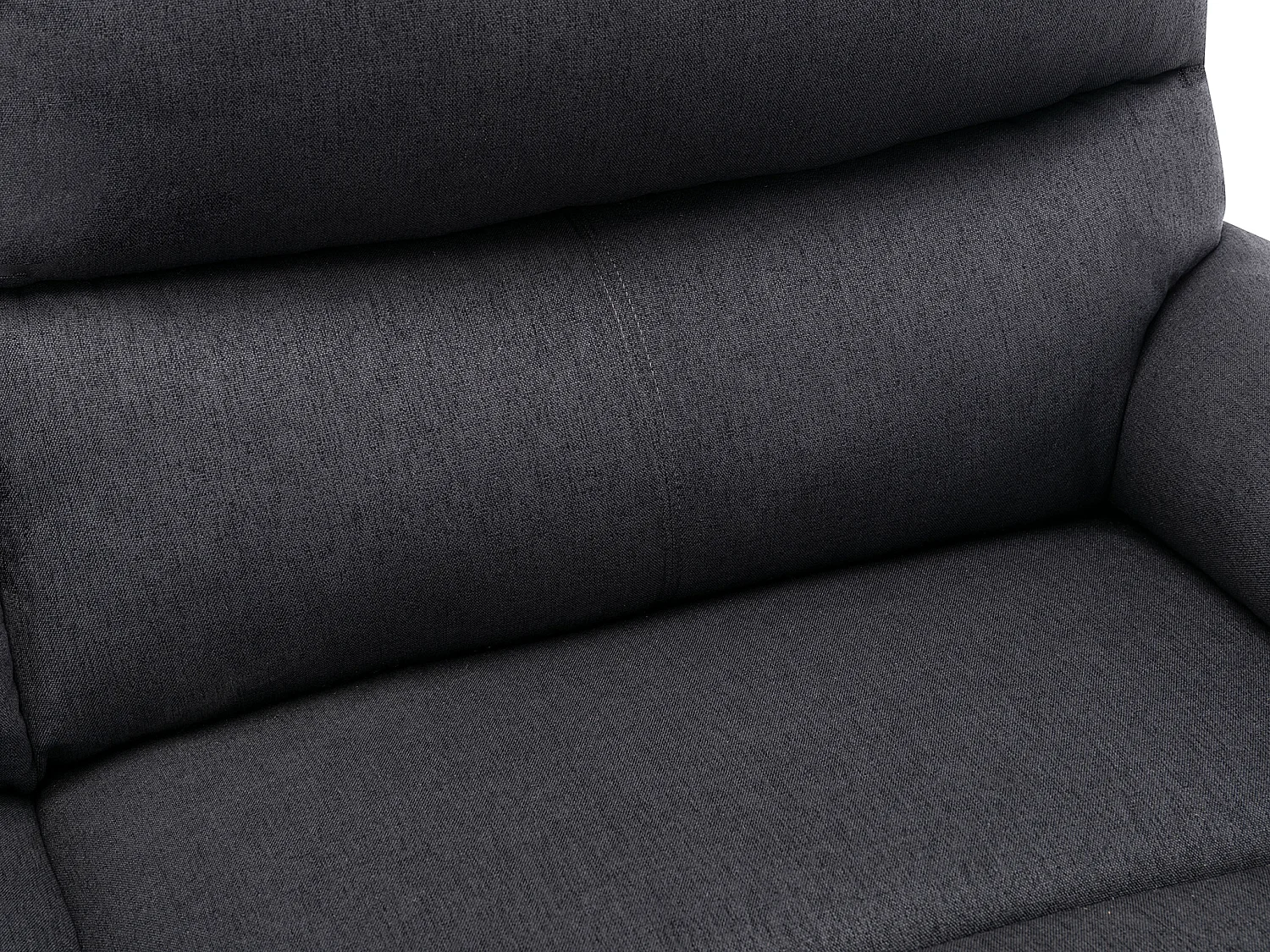 Canapé d'angle droit relax électrique en tissu gris anthracite LUNANO