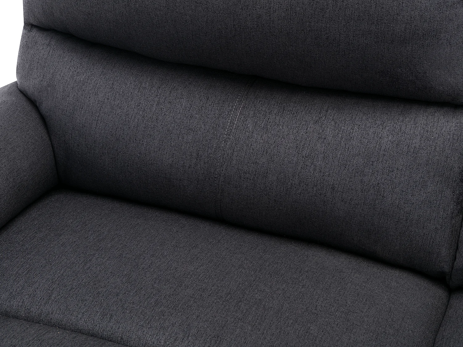 Sofá de canto esquerdo articulado elétrico em tecido cor antracite - LUNANO