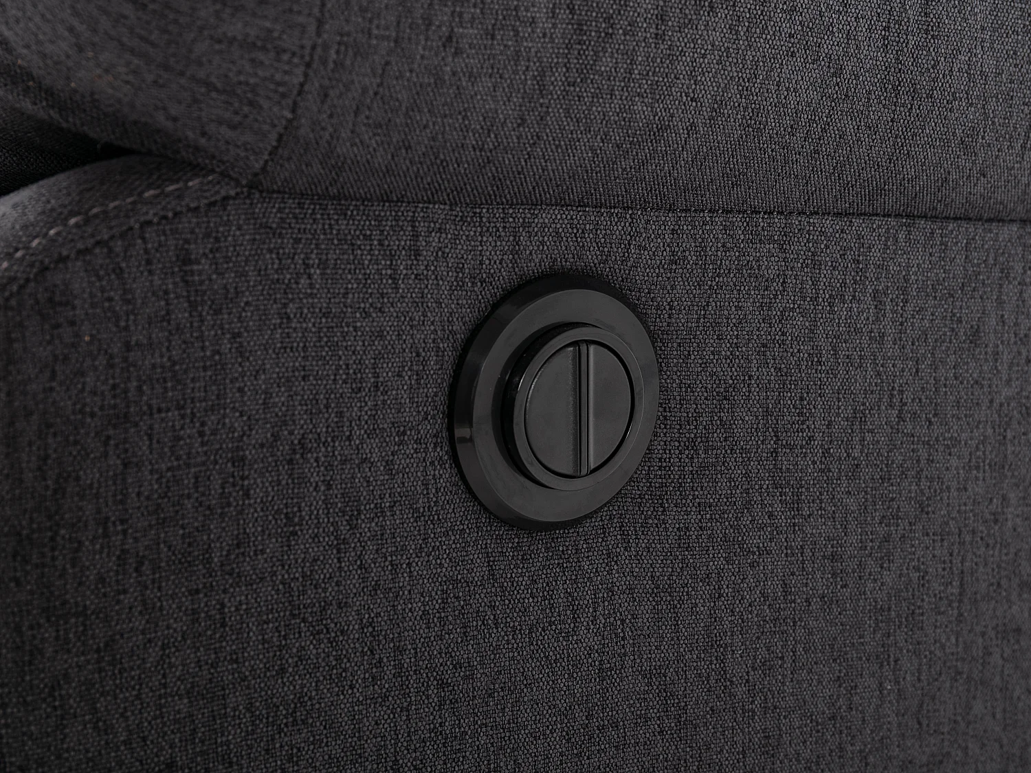 Sofá de canto esquerdo articulado elétrico em tecido cor antracite - LUNANO