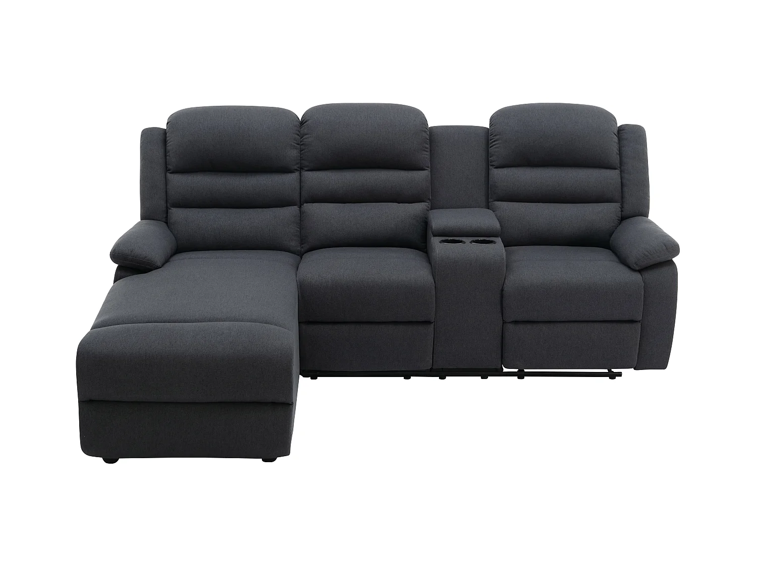 Ecksofa Relaxsofa - Ecke Links - Stoff - Anthrazit - MACEDONIA