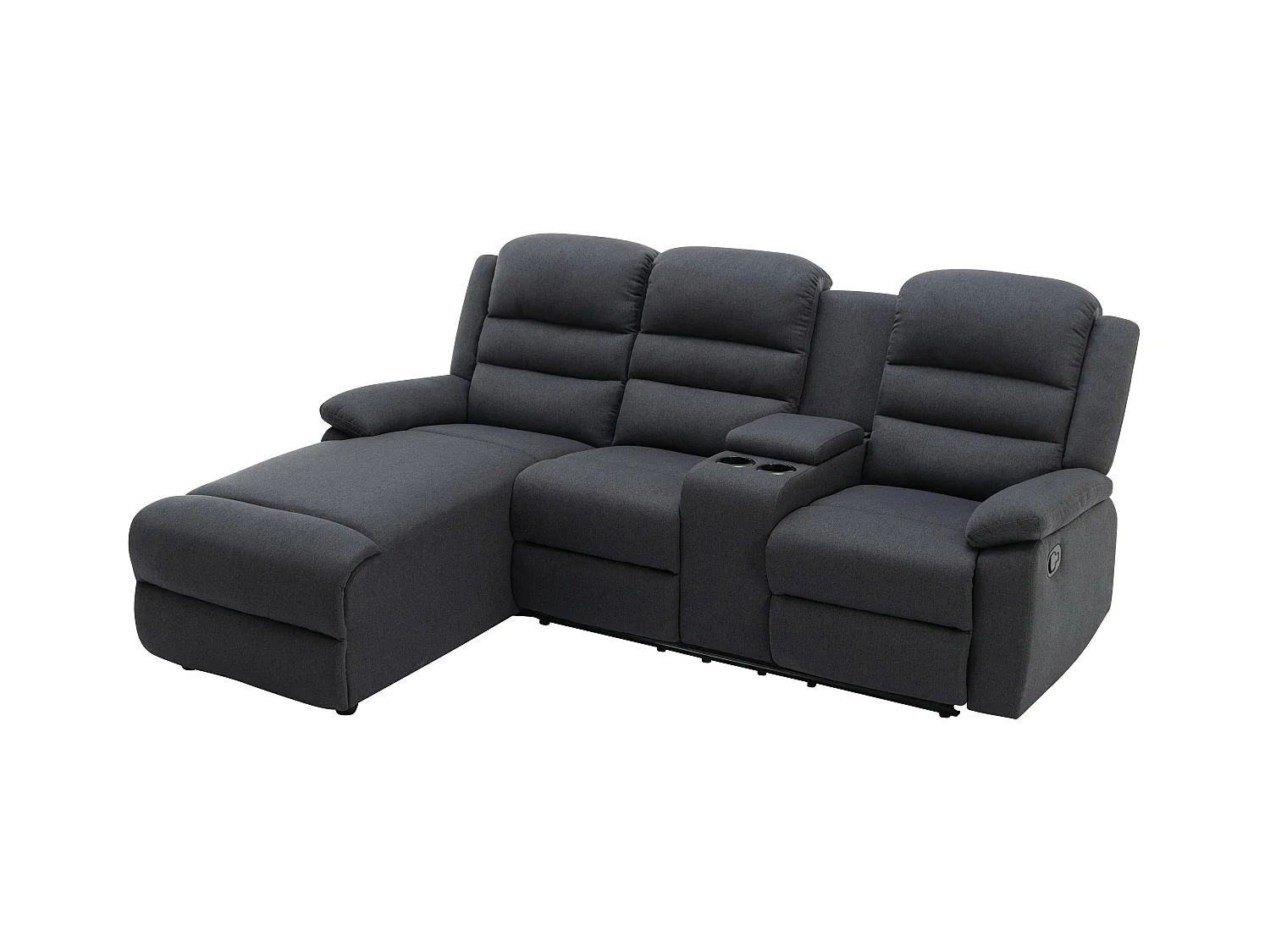 Ecksofa Relaxsofa - Ecke Links - Stoff - Anthrazit - MACEDONIA