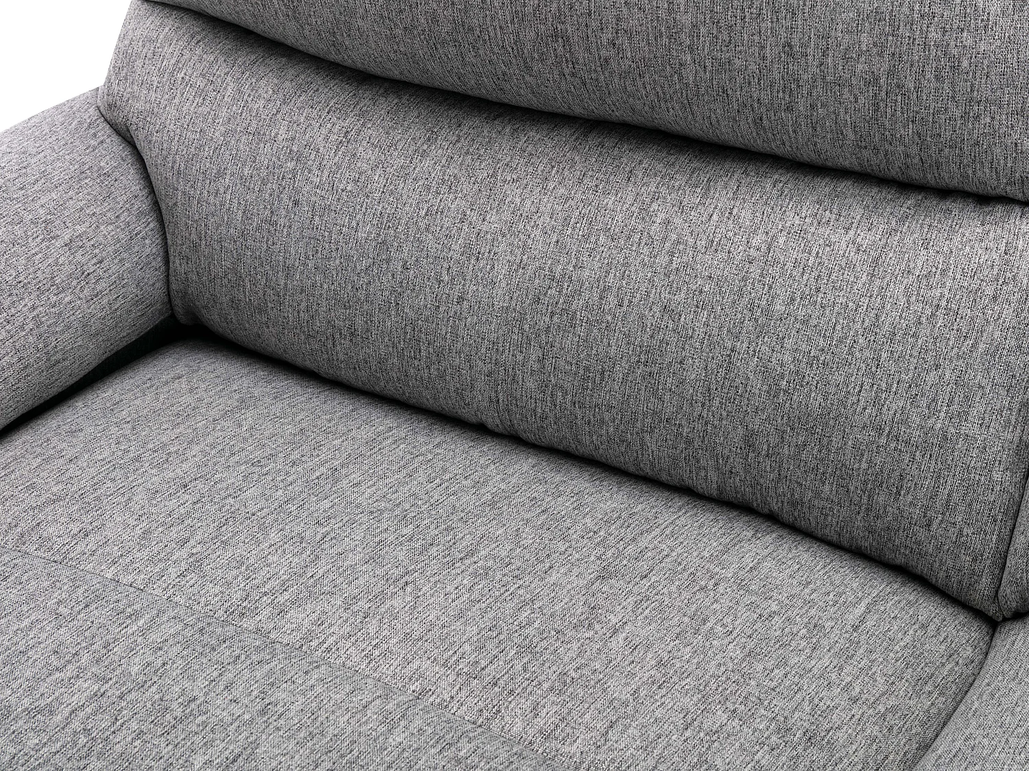 Ecksofa Relaxsofa elektrisch - Stoff - Ecke Links - Hellgrau - LUNANO