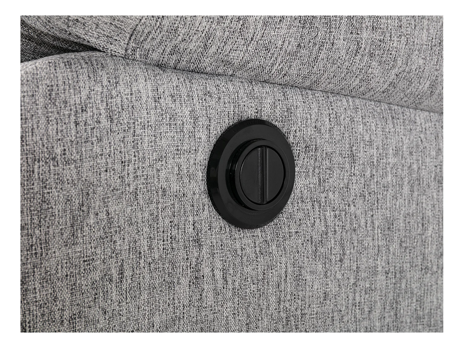 Canapé d'angle gauche relax électrique en tissu gris clair LUNANO