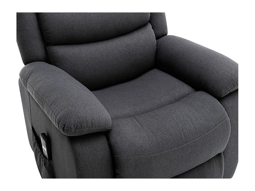 Sillón eléctrico de tela antracita NADINE