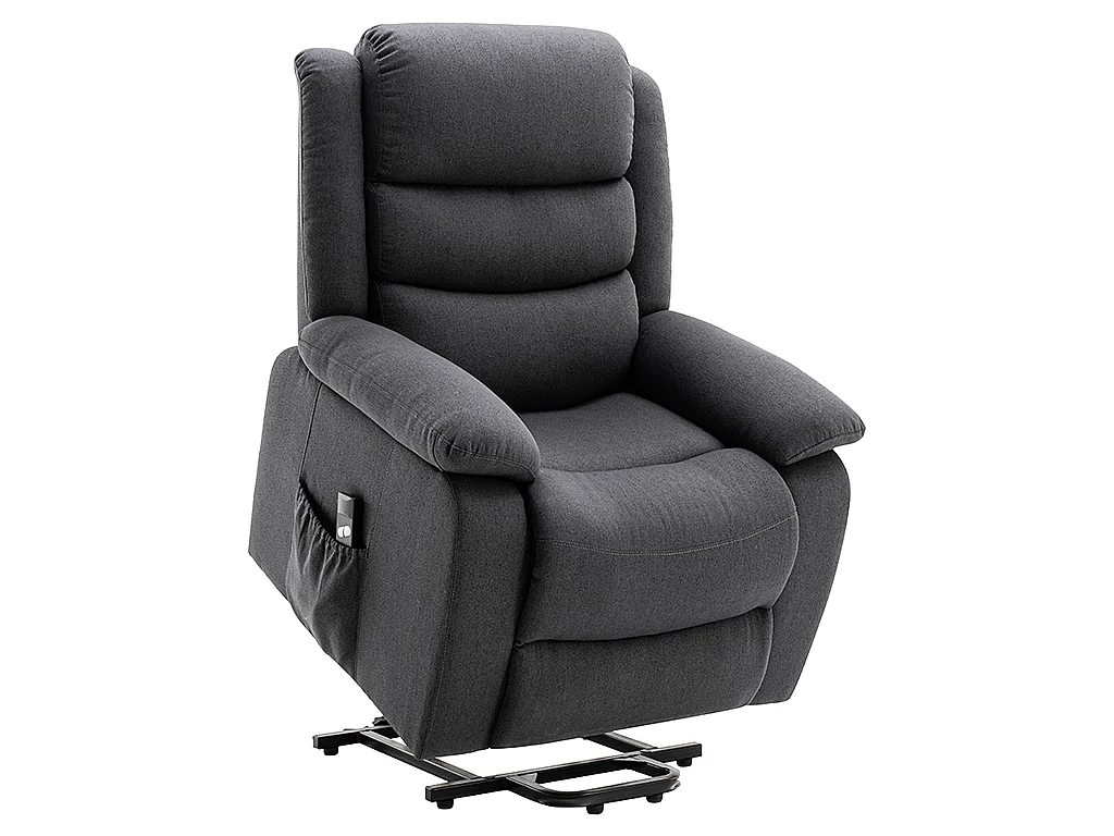 Sillón eléctrico de tela antracita NADINE