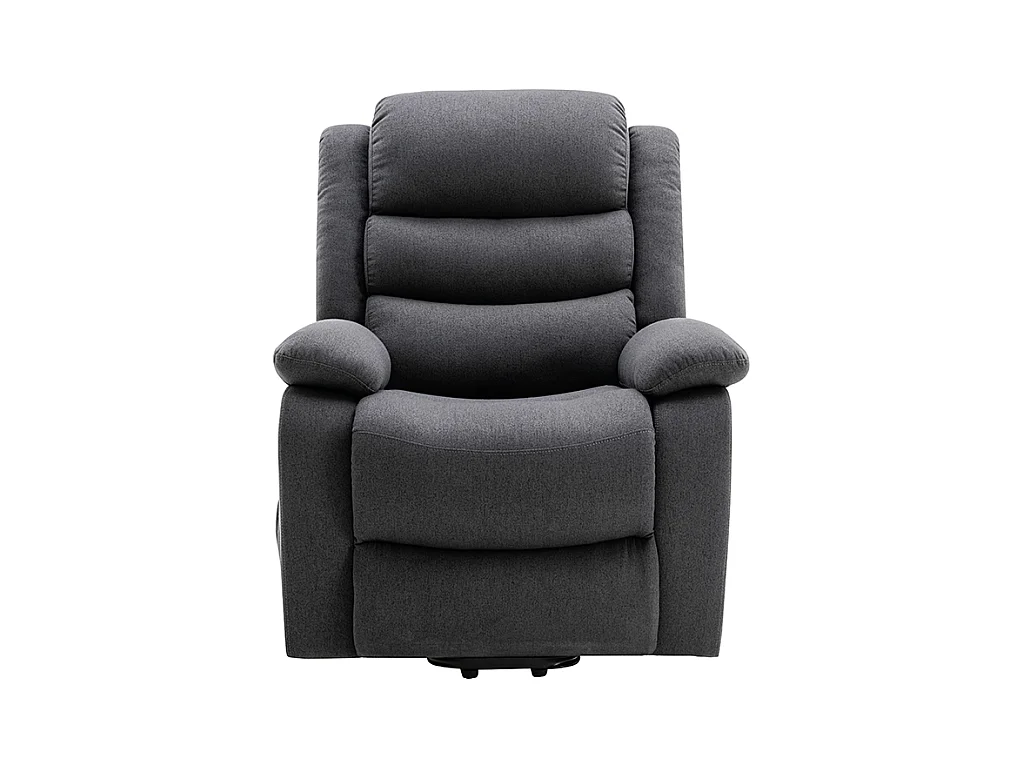 Elektrische relaxfauteuil van stof - Antraciet - NADINE