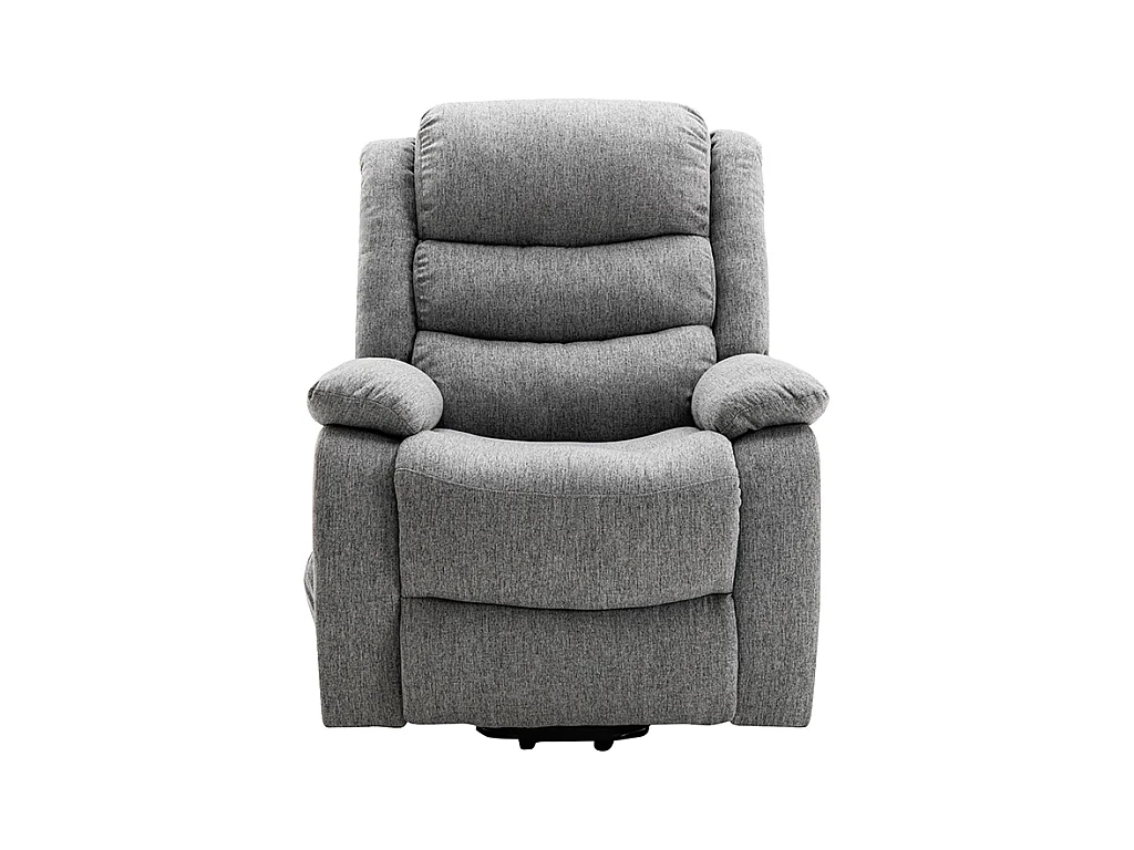 Fauteuil releveur électrique en tissu gris clair NADINE