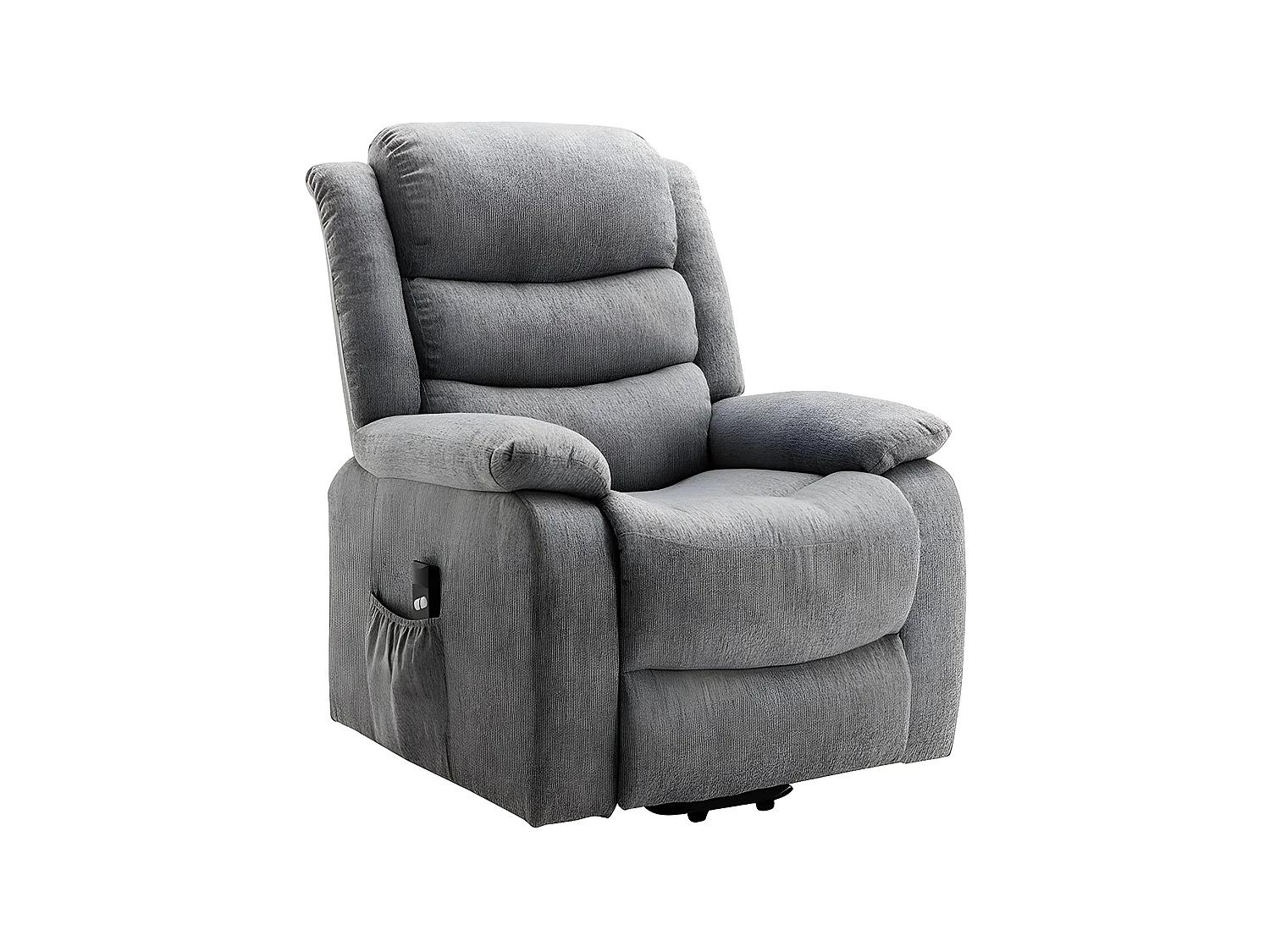 Fauteuil releveur électrique en tissu gris clair NADINE