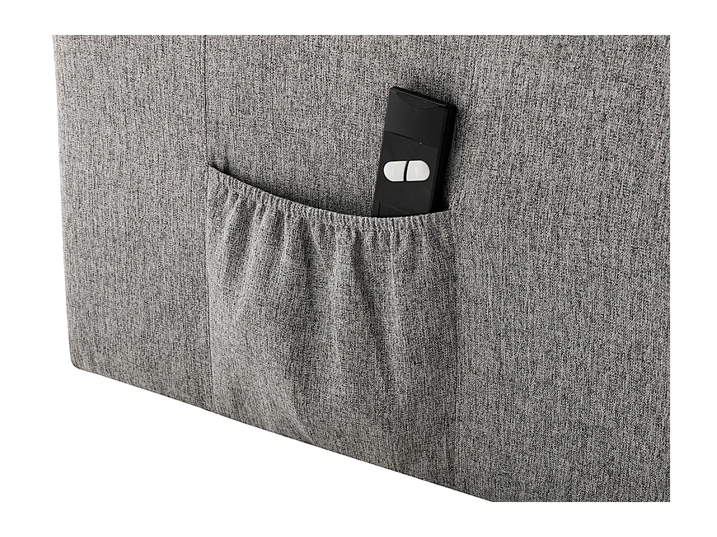 Fauteuil releveur électrique en tissu gris clair NADINE