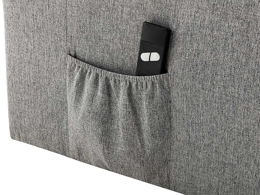 Fauteuil releveur électrique en tissu gris clair NADINE