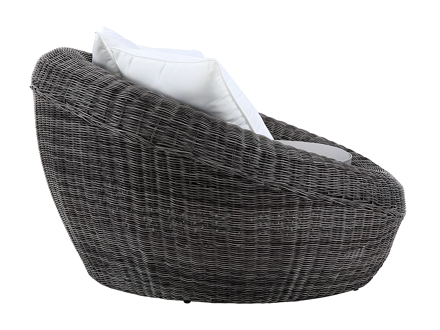 Gartensessel 2er-Set Polyrattan - Grau - WHITEHEAVEN von MYLIA