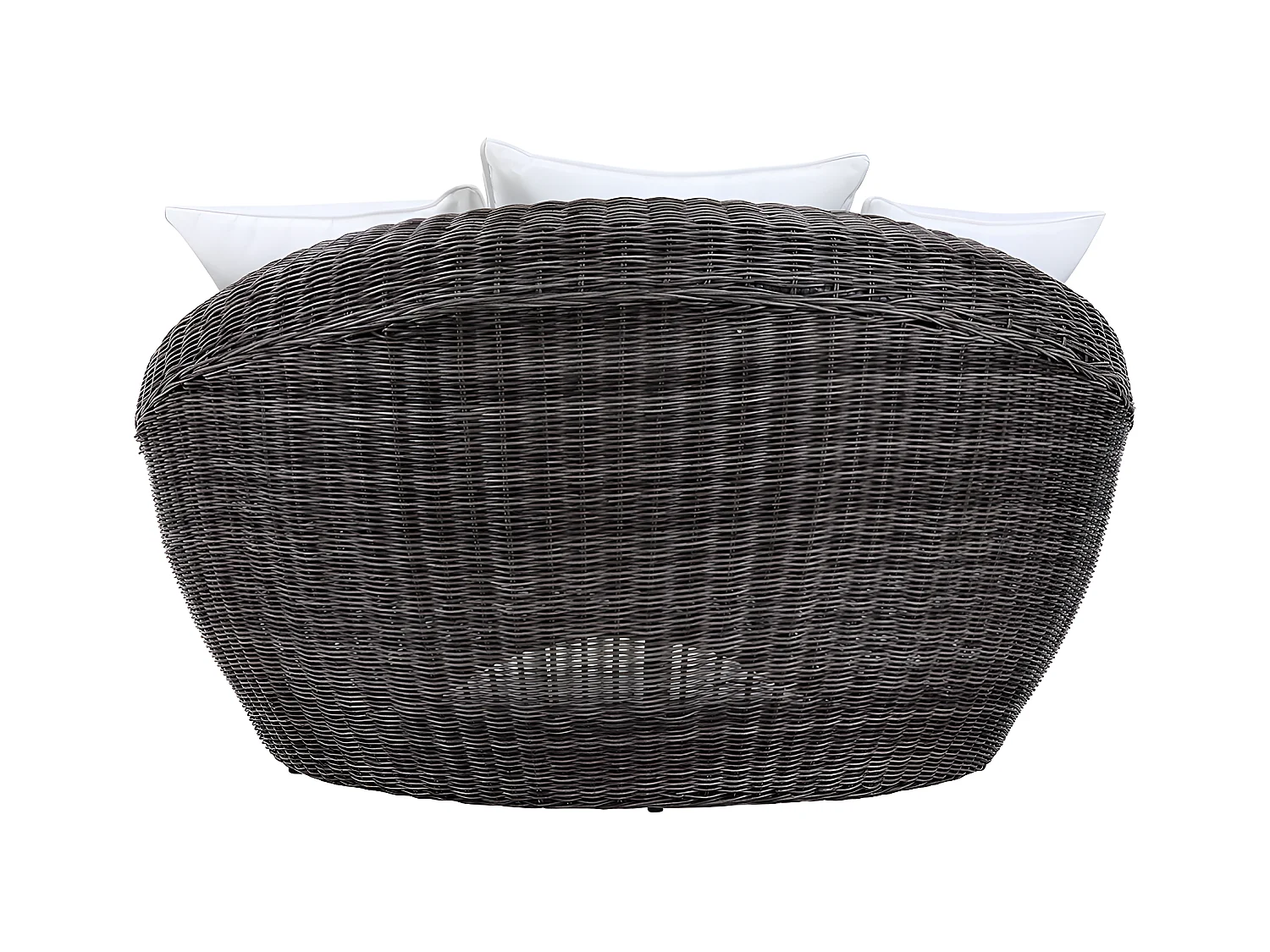 Lot de 2 fauteuils de jardin en résine tressée gris - WHITEHEAVEN de MYLIA
