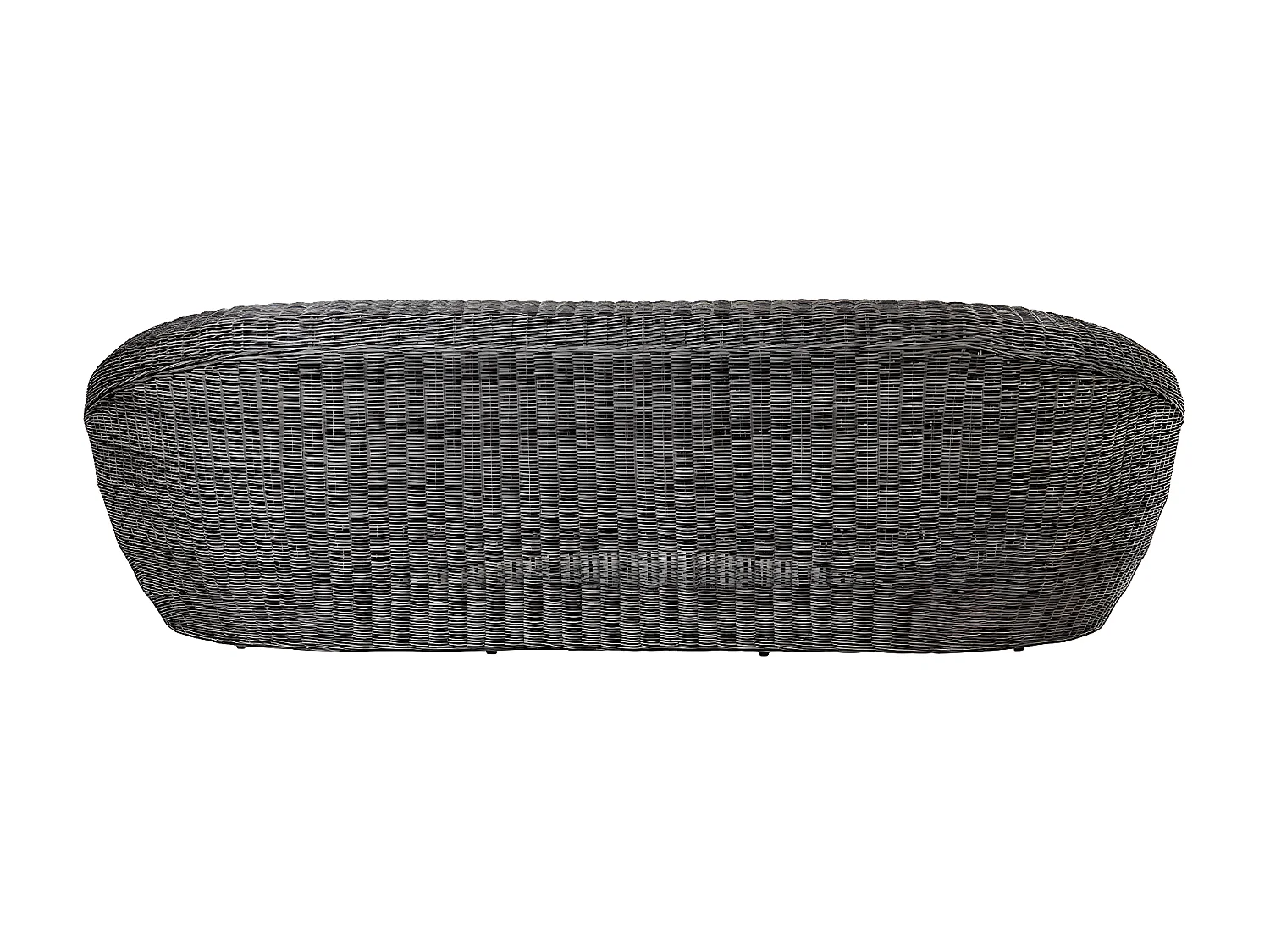 Canapé 3 places de jardin en résine tressée gris - WHITEHEAVEN de MYLIA